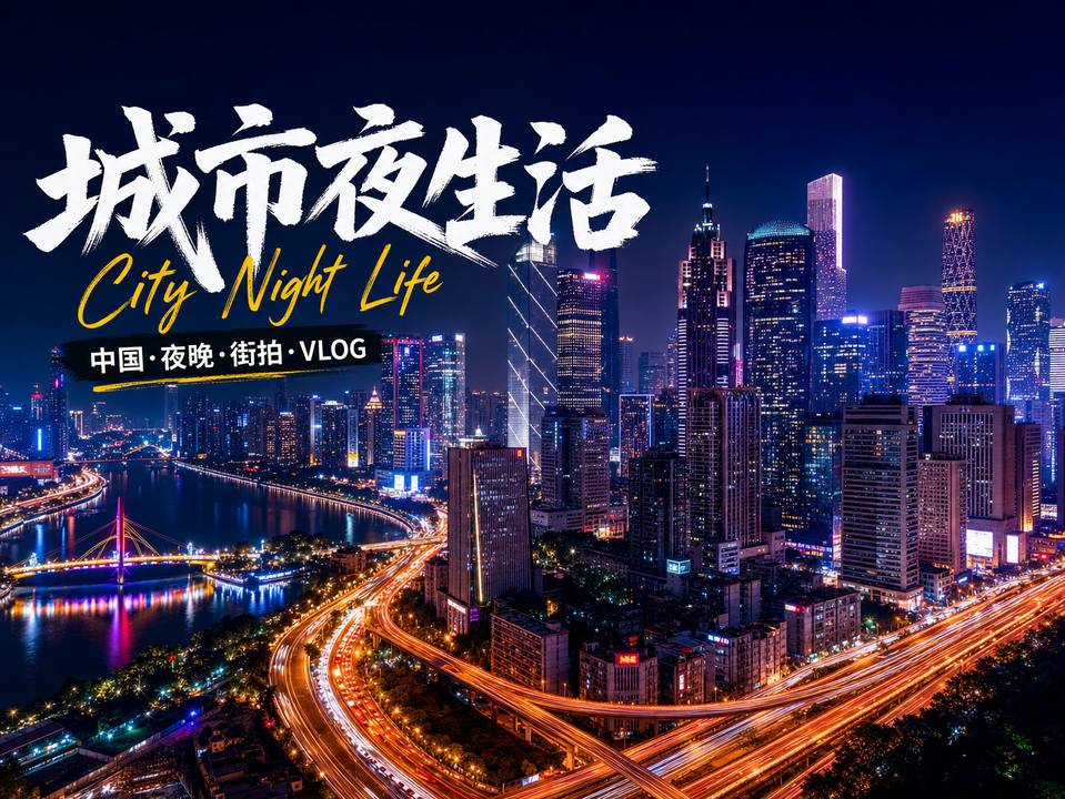 猎奇城市夜景短视频霓虹都市